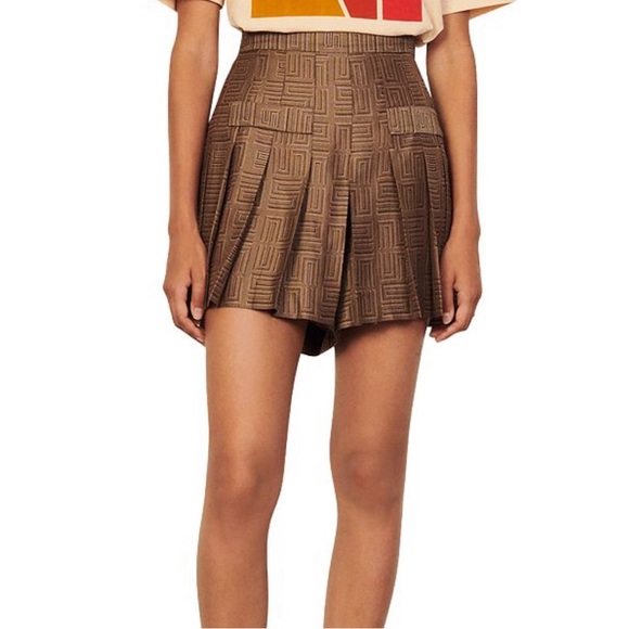 SANDRO Short patterned jacquard skort 38 - Picture 2 of 10